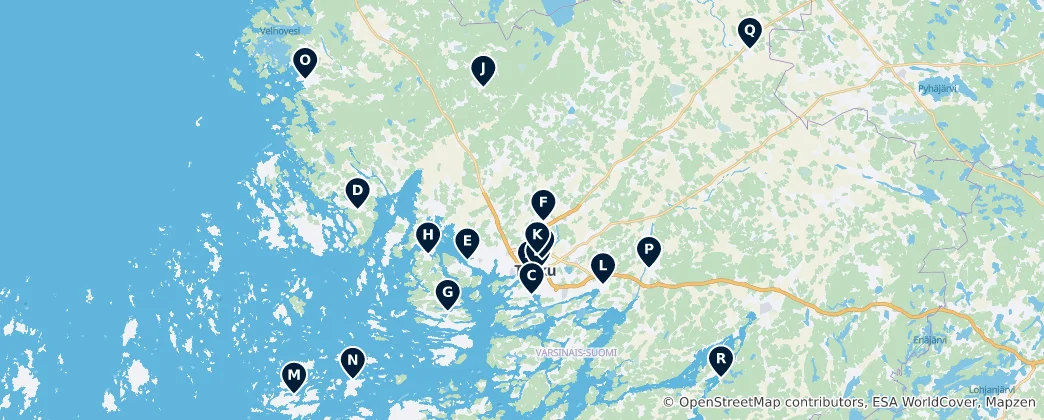 Map of Finnish Religious Sites