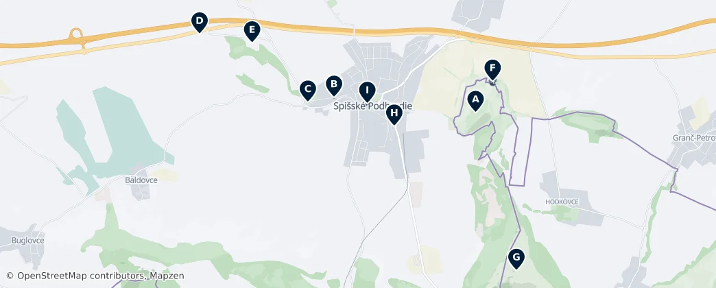 Spišské Podhradie Essentials — Map