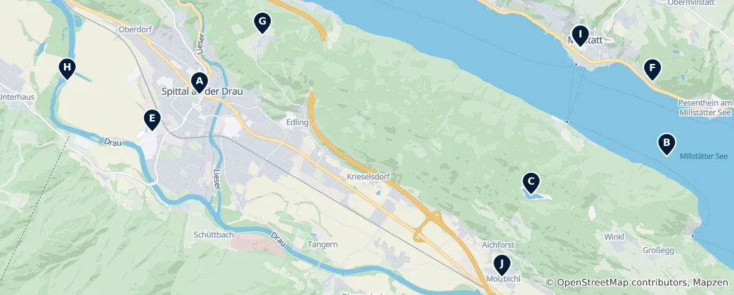 Map of Spittal an der Drau Essentials