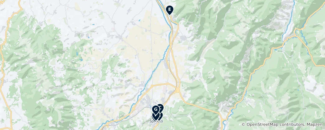 Mapa Spoleto's Historic Ruins
