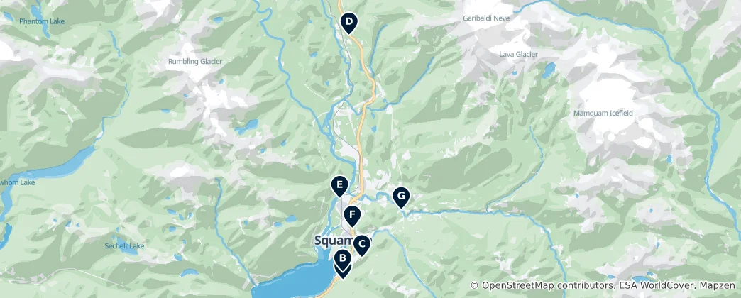 Térkép: Squamish Essentials