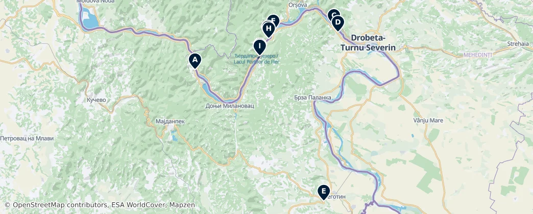 Bor District Highlights — Карта