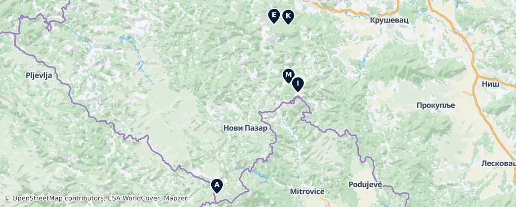 Alpine Huts & Shelters — Kaart
