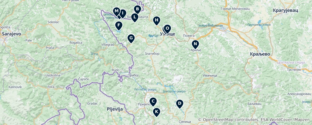 Mapa Zlatibor District Essentials