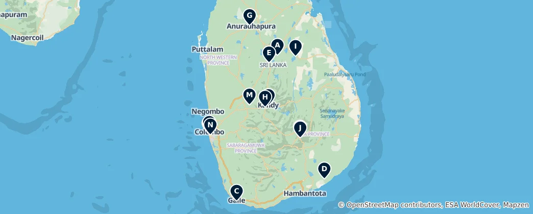 Mapa Sri Lanka Essentials