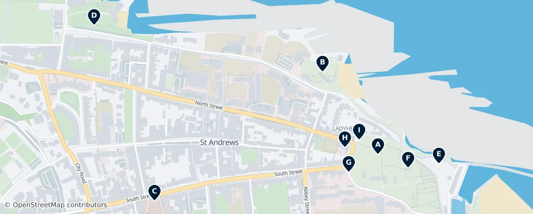 Historic Sites of St Andrews 地图