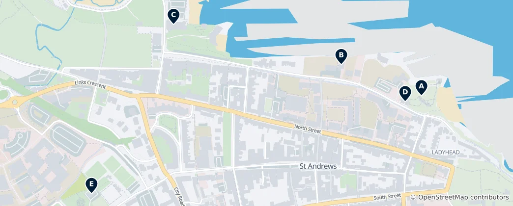 Map of St Andrews Museums & History