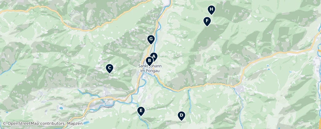 Map of Hidden Gems of St. Johann