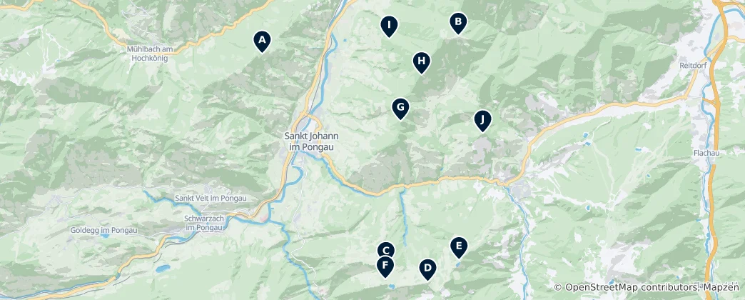 Mapa Mountain Peaks