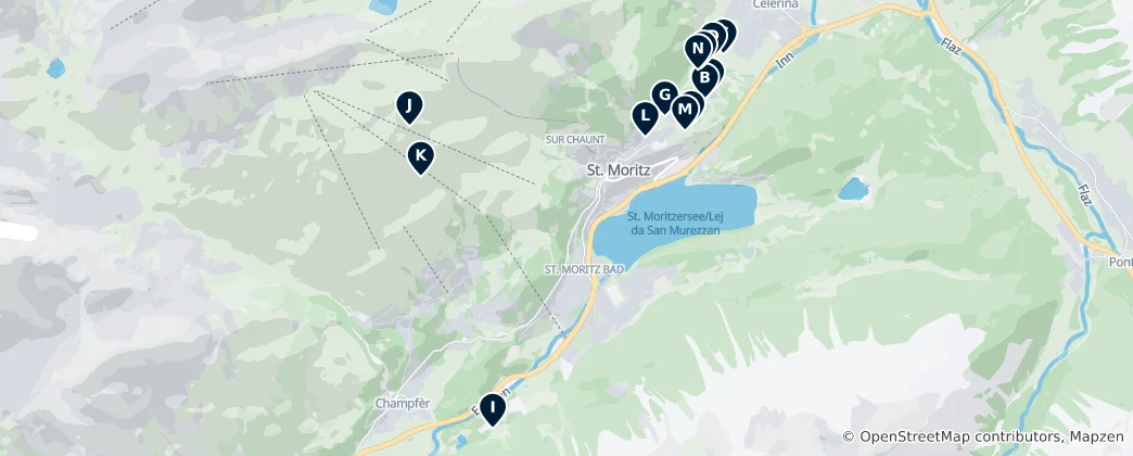 Kaart van St. Moritz Sports Adventures