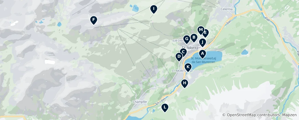 Mapa St. Moritz Unmissables