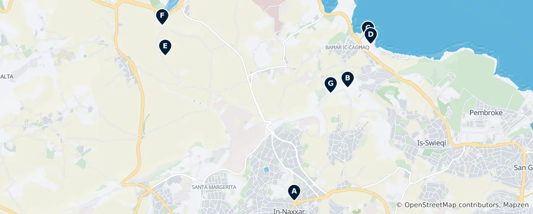 Map of St. Paul's Bay Essentials
