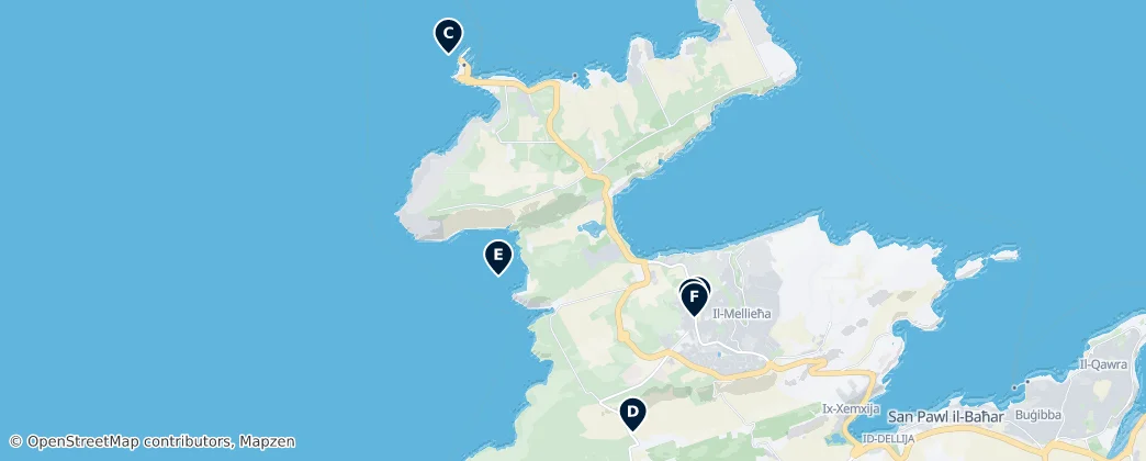 Map of Best of Mellieħa