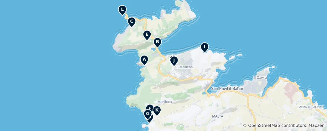 Mappa di Mellieħa Essentials