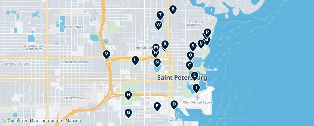 Map of St. Petersburg Parks & Recreation