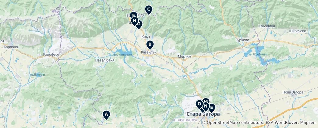 Mapa Stara Zagora's Essential Treasures