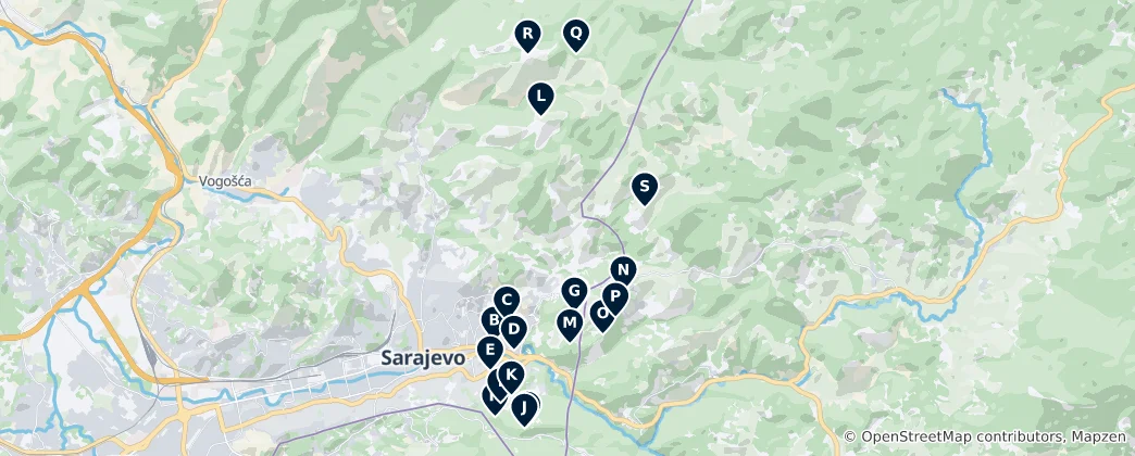 Mapa Best Viewpoints