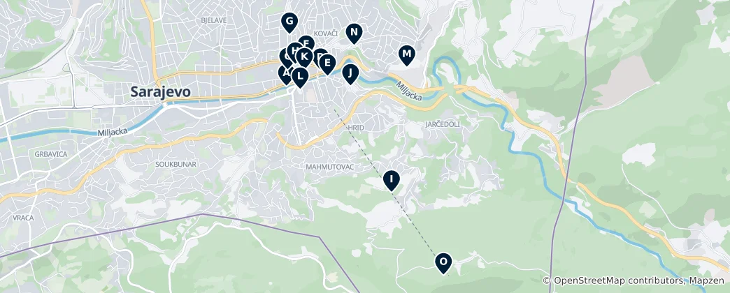 Mappa di Stari Grad's Essential Landmarks