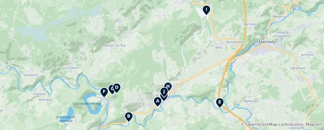 Map of Stavelot & Spa-Francorchamps Highlights