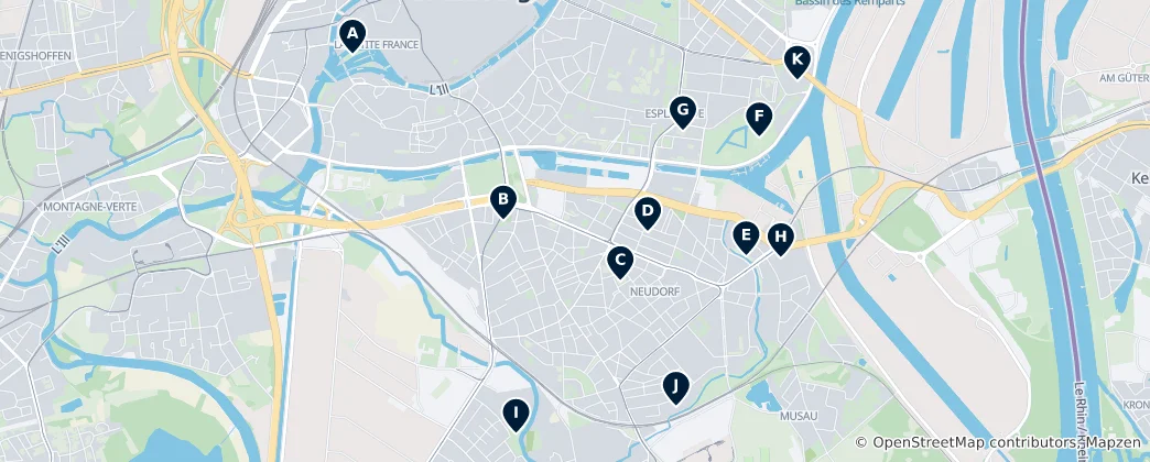 Mapa Parks and Playgrounds