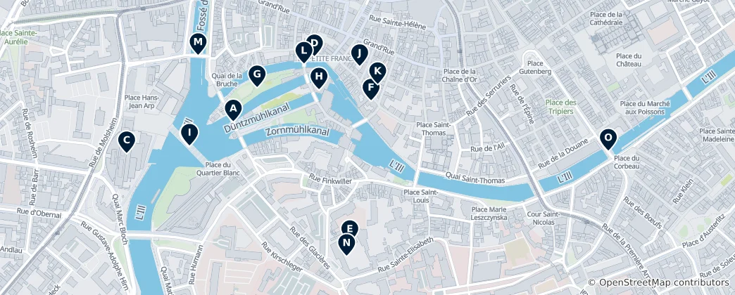 Carte de Les Incontournables de Strasbourg