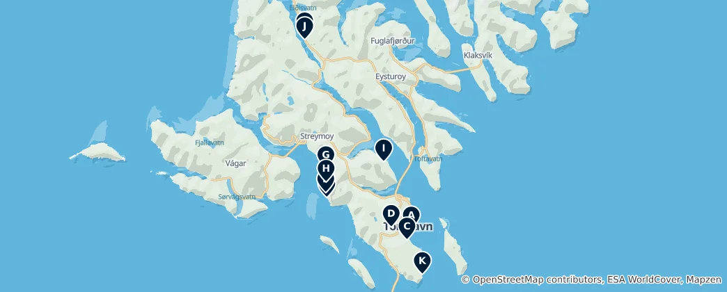Mappa di Dramatic Cliffs of Streymoy