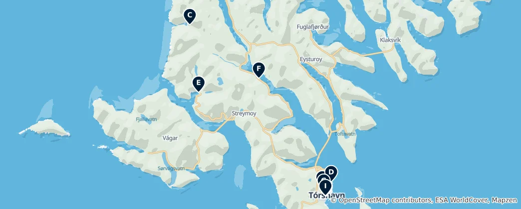 Mappa di Streymoy's Museums & Art