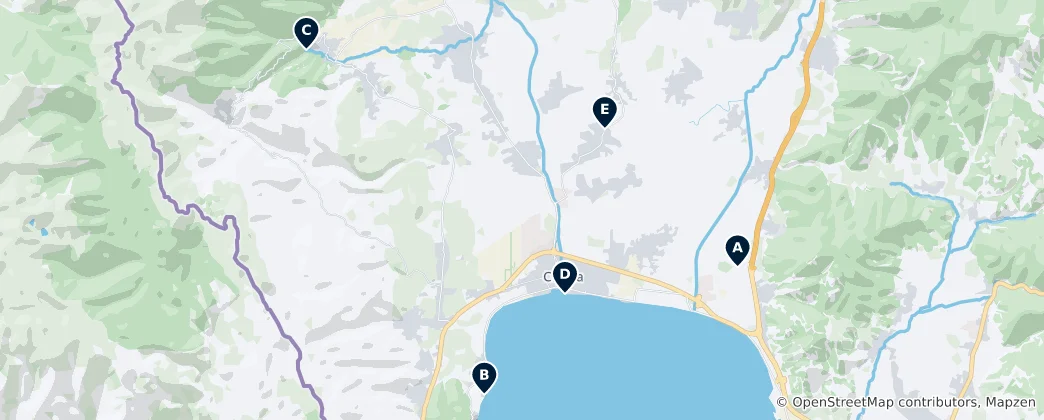 Map of Struga Municipality Unmissables