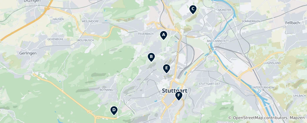 Carte de Best Viewpoints & Towers