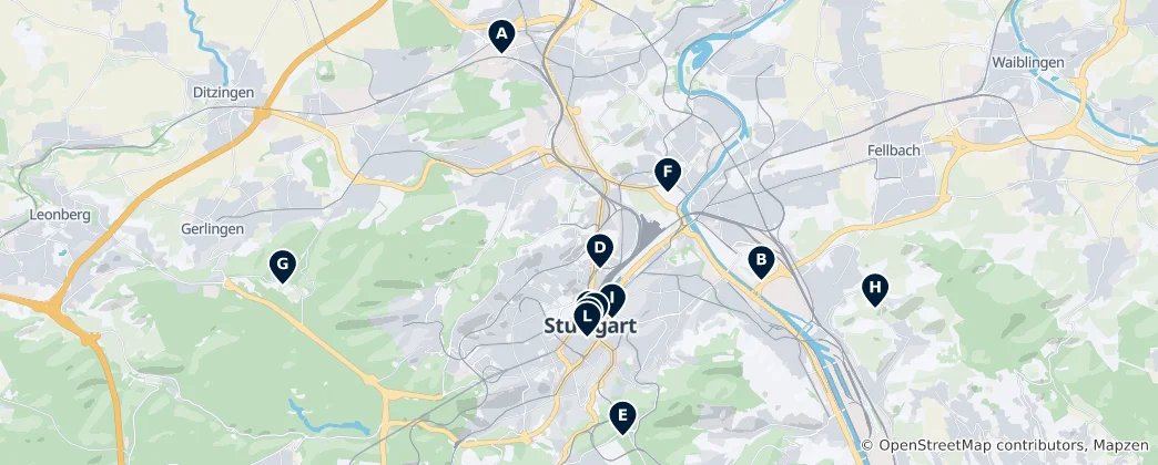 Map of Stuttgart Essentials