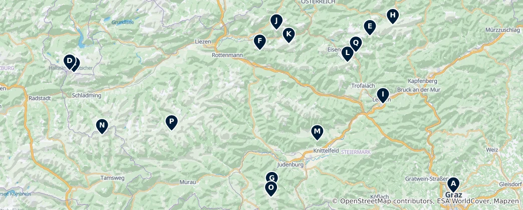 Mapa De Alpine Huts & Viewpoints
