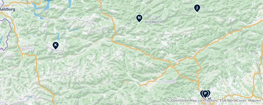 Mapa De Steiermark's Absolute Essentials