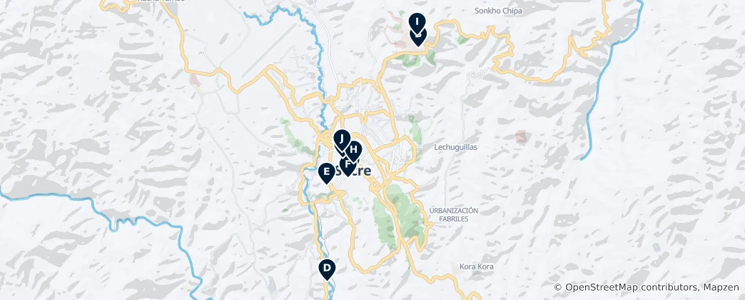 Map of Sucre Essentials