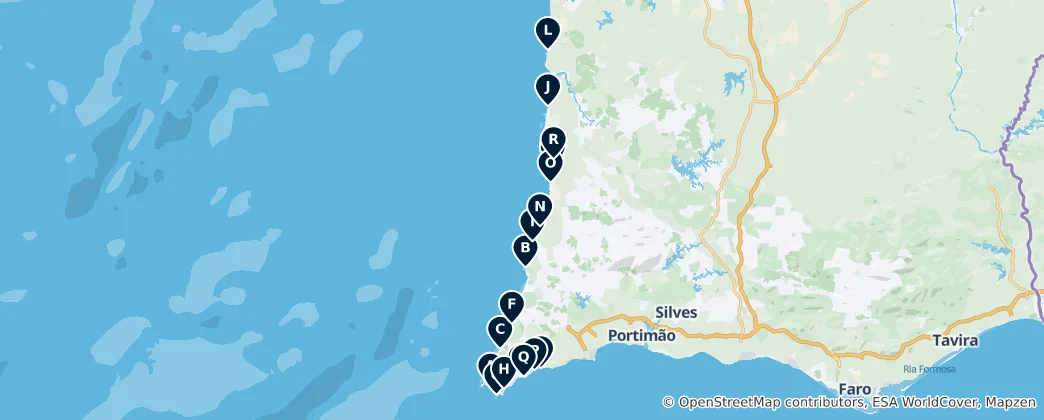 Mappa di Best Beaches