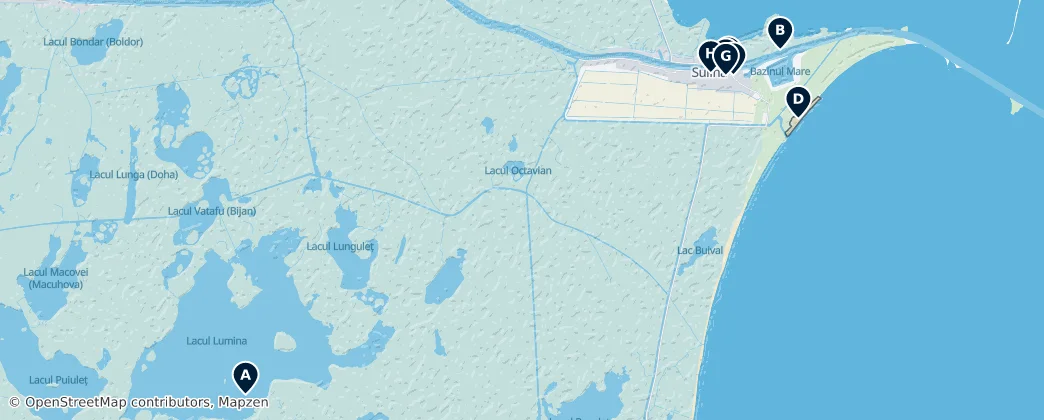 Sulina Unmissables — Mapa