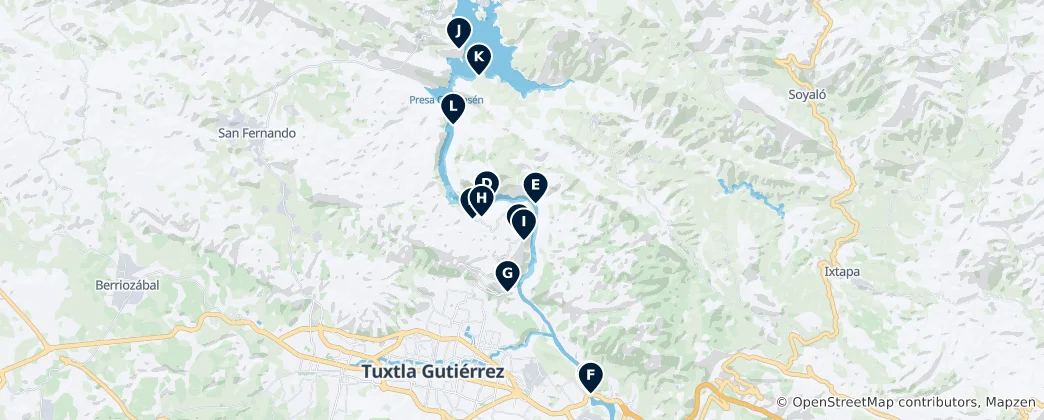 Mapa Sumidero Canyon Essentials