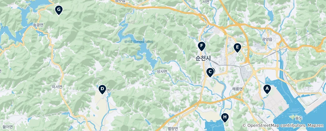 Mapa Suncheon-si Unmissables