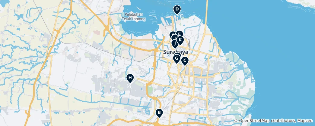 Mapa Kota Surabaya Essentials