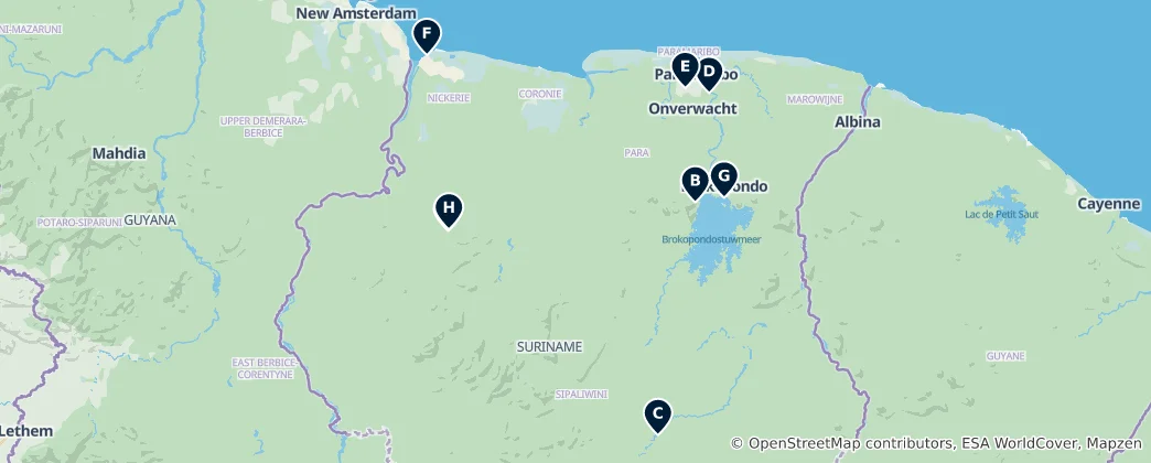 Mapa Scenic Viewpoints & Nature