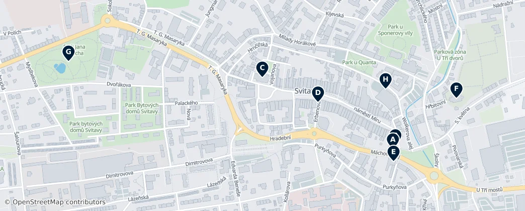Svitavy Essentials — mapa