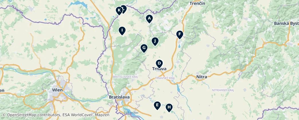 Trnava Region Essentials — карта