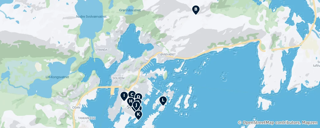 Mapa de Svolvær Must-Sees