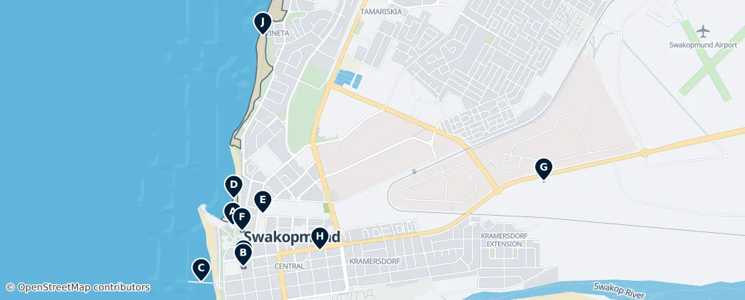 Swakopmund Highlights – Mapa