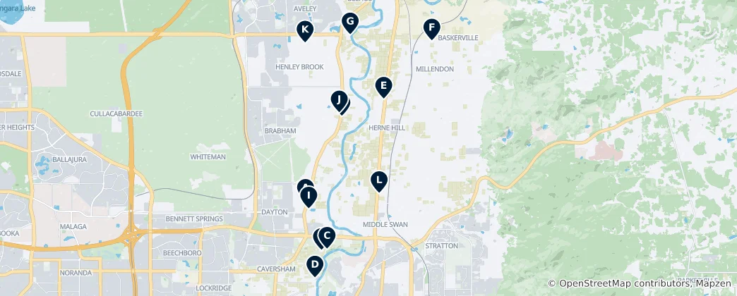 Map of Swan Valley Essentials