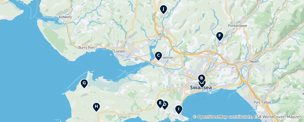 Mapa Historic Churches & Chapels