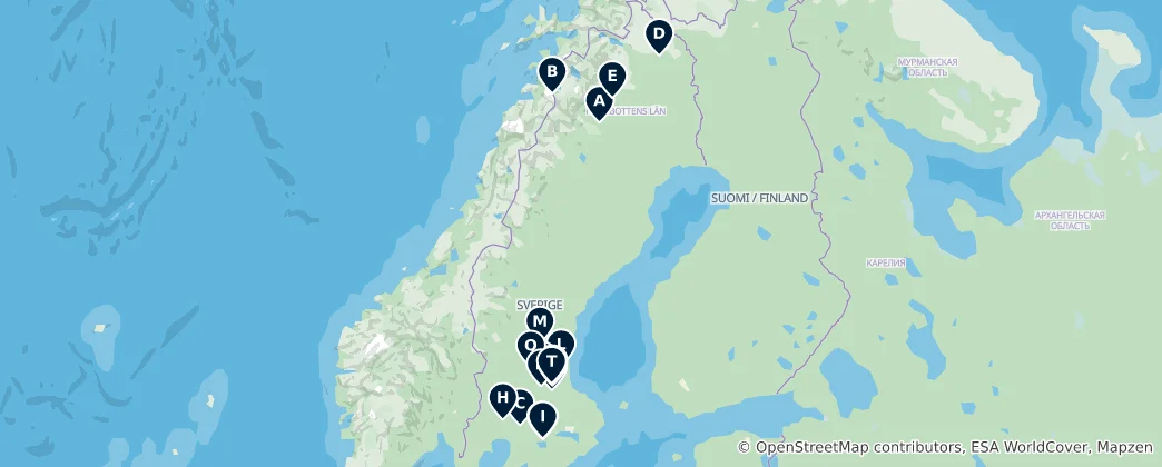 Mapa Lakes and Wetlands