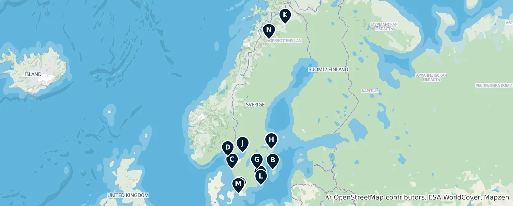 Map of Sweden Essentials