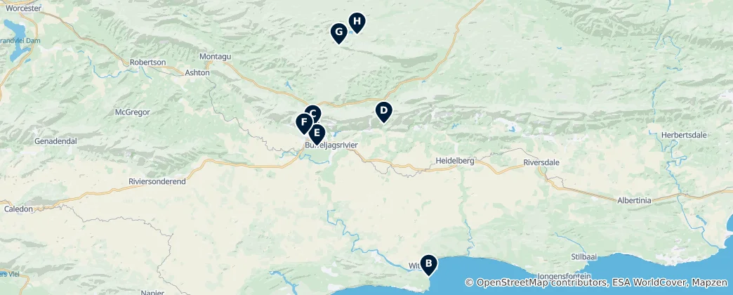 Mapa Swellendam's Essential Treasures