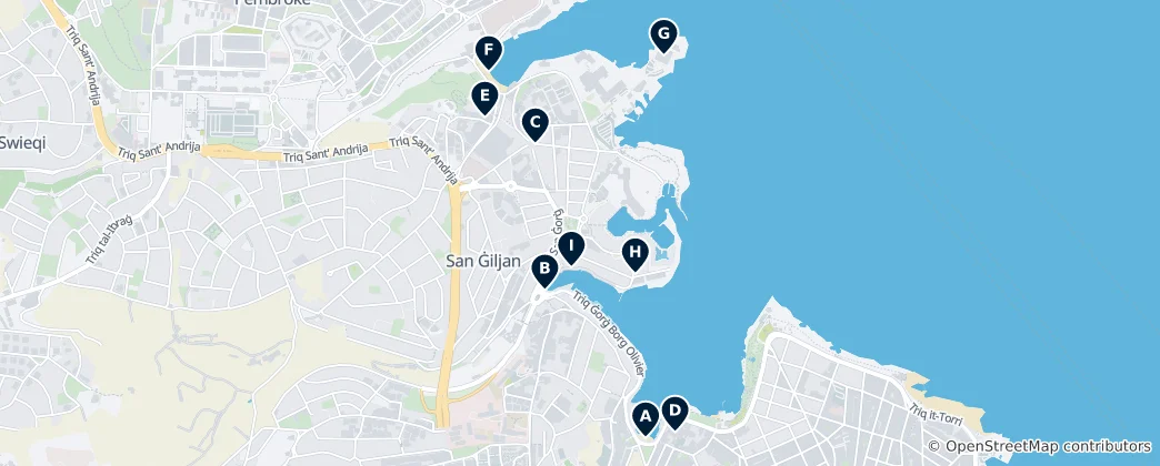 Mapa St. Julian's Essentials