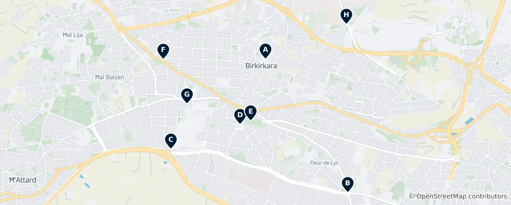 Mappa di Birkirkara Essentials
